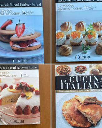 set libri da cucina con ricette dolci e salate