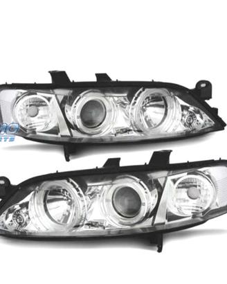 FARI PER OPEL VECTRA B 99-02 ANGEL EYES FONDO CROM
