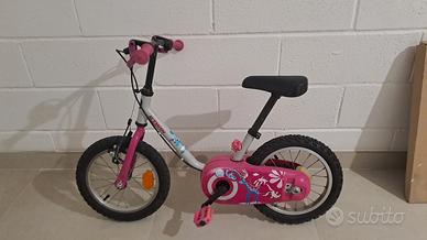 Bici bimba 14 Btwin con rotelle
