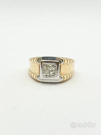 ANELLO uomo oro18 kt diamante