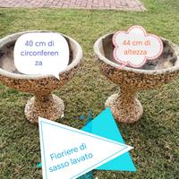 Fioriere di sasso lavato 