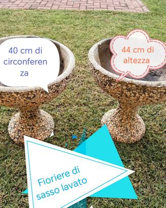 Fioriere di sasso lavato 