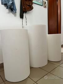 5 Cilindri in polistirolo e piatti in plexiglas