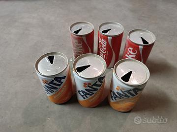 lattine cocacola fanta vintage