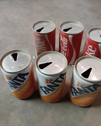 lattine cocacola fanta vintage