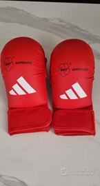 Guanti Karate Adidas - rossi, tg M, omologati WKF