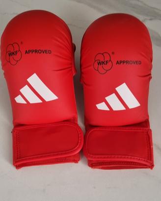 Guanti Karate Adidas - rossi, tg M, omologati WKF