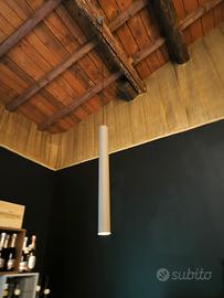lampadario punto luce cilindrico tortora