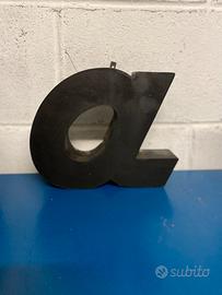 Lettera a ex insegna in corsivo plex testa di moro