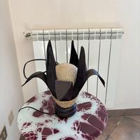 Lampada da tavolo artistica in foglia di cocco