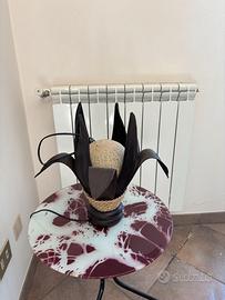 Lampada da tavolo artistica in foglia di cocco