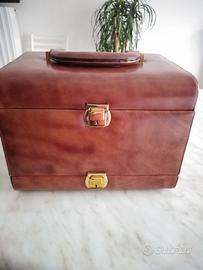 beauty case in pelle - vintage anni 80