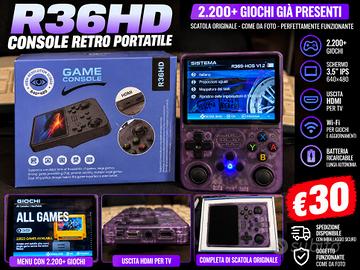Console Retro R36HD – Viola Trasparente