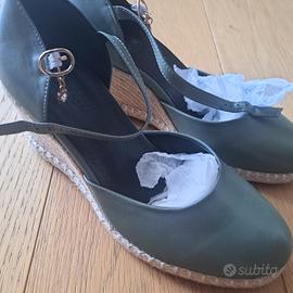 Scarpe tipo espadrillas con zeppa da donna tgl 40 