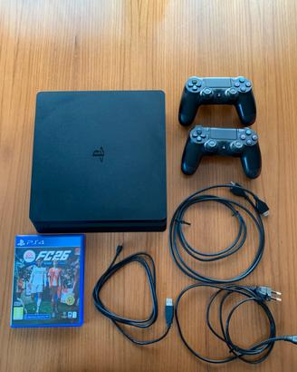 PS 4 Slim 500gb + 2 Joystick + FC26 + accessori