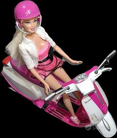 Barbie + bici e Barbie + Vespa