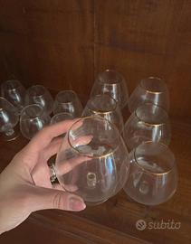 Set bicchieri bordo oro