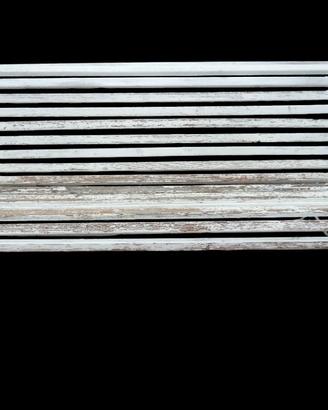 PANCHINA DA PARCO STECCHE LEGNO E FERRO BIANCA