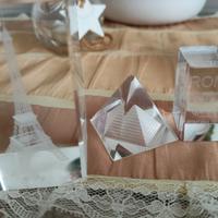 Souvenir vetro cristallo incisi a laser con difett