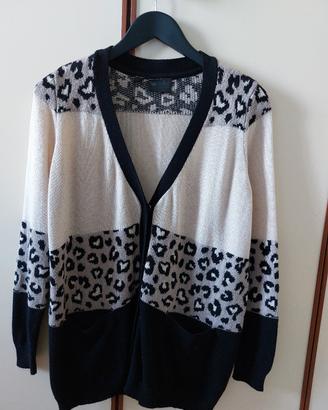 cardigan con bottoni a clip