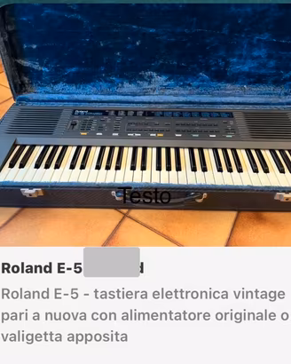 Roland e5 inteligent suntjetizer alim orig custodi