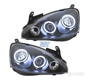 FARI OPEL CORSA C 00-06 ANGEL EYES CCFL FONDO NERO