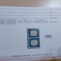 REGNO 1863 - Coppia 15 Cent. "Senza Effigie" (Sass