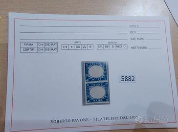 REGNO 1863 - Coppia 15 Cent. "Senza Effigie" (Sass