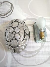 lampadari coppia in vetro lavorato 