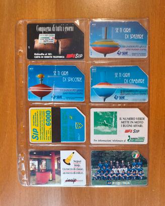 Lotto di 8 schede telefoniche da telefoniche Rare