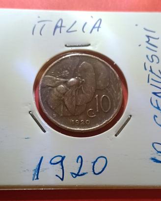 Italia 10 centesimi 1920