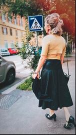 Gonna in vera pelle made in Italy sartoriale