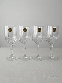 Set 4 Calici in Cristallo Cristal d'Arques France