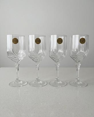 Set 4 Calici in Cristallo Cristal d'Arques France