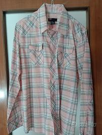 Camicia uomo rosa a righe Diesel