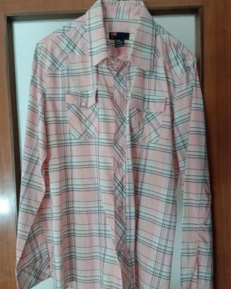 Camicia uomo rosa a righe Diesel