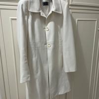 cappotto bianco panna da donna