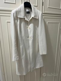 cappotto bianco panna da donna