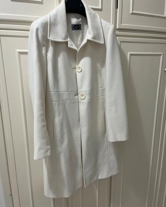cappotto bianco panna da donna