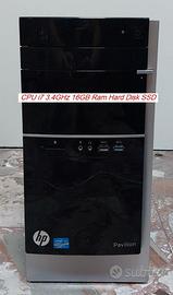 HP cpu i7 4GHZ - SSD + SATA - 16GB Ram