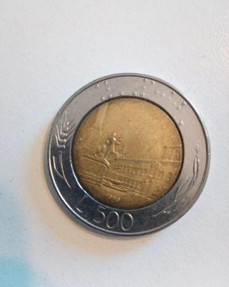 moneta 500 lire 1989 rara