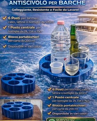 Porta bottiglie, bicchieri antisc. Barche/Camper