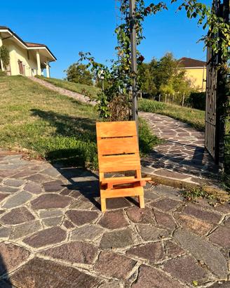 sedia pieghevole in legno di abete