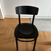 4x sedia legno nero Ikea IDOLF