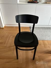 4x sedia legno nero Ikea IDOLF