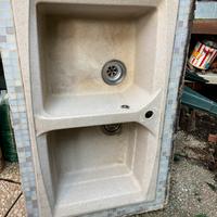 Lavello fragranite doppia vasca  85x50