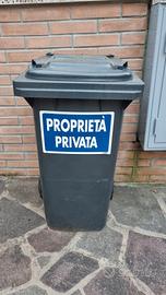 Bidone con ruote 120 litri