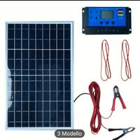Kit fotovoltaico 10W, con regolatore di carica 80A