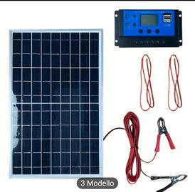 Kit fotovoltaico 10W, con regolatore di carica 80A
