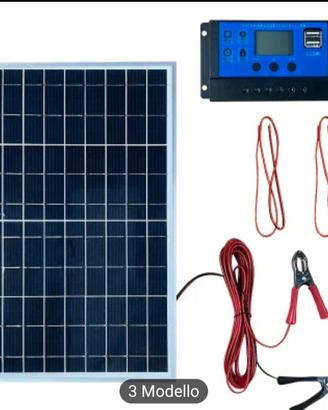 Kit fotovoltaico 10W, con regolatore di carica 80A